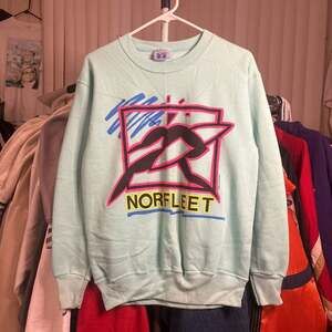 Vintage 80s Sweatshirt Surf Board Norfleet surfer